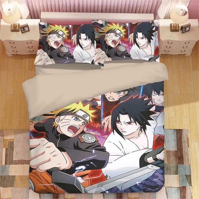 Housse De Couette Anime Naruto 18 Parure de lit Ensemble De Literie