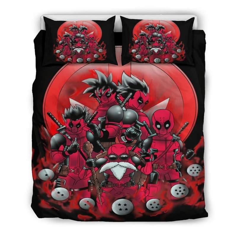 Housse De Couette Deadpool Dragon Ball Drôle 48 Parure de lit Ensemble De Literie