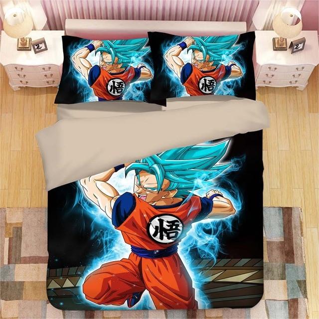 Housse De Couette Dragon Ball Fils Goku Vegeta 15 Parure de lit Ensemble De Literie