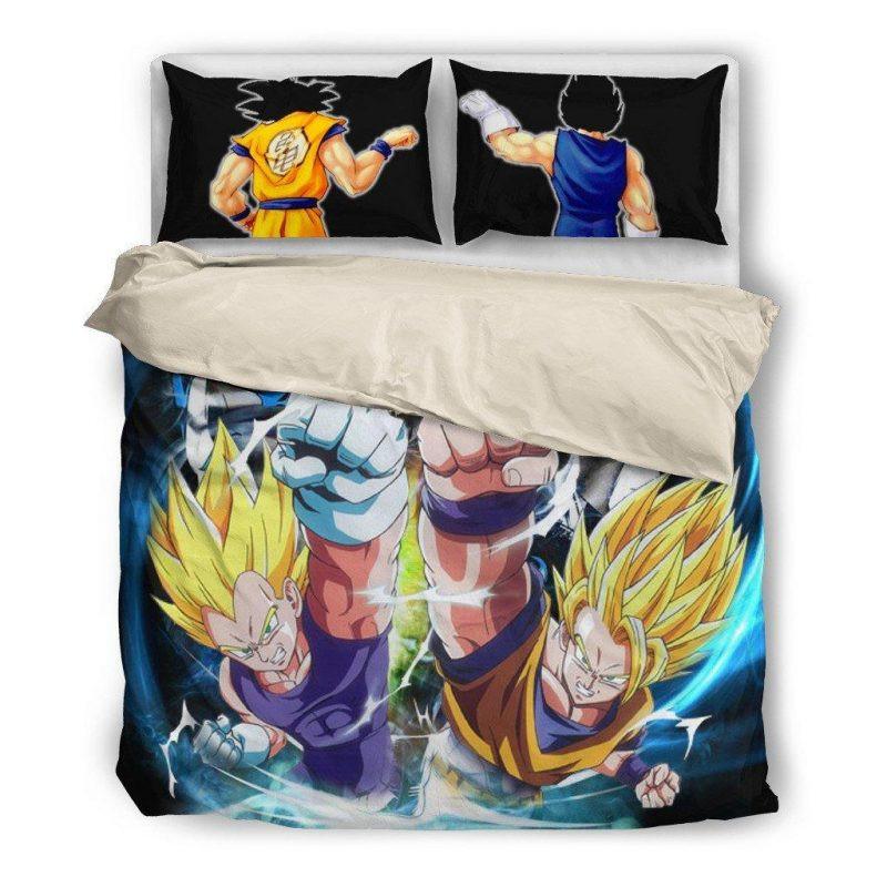 Housse De Couette Dragon Ball Goku Vegeta 02 Parure de lit Ensemble De Literie