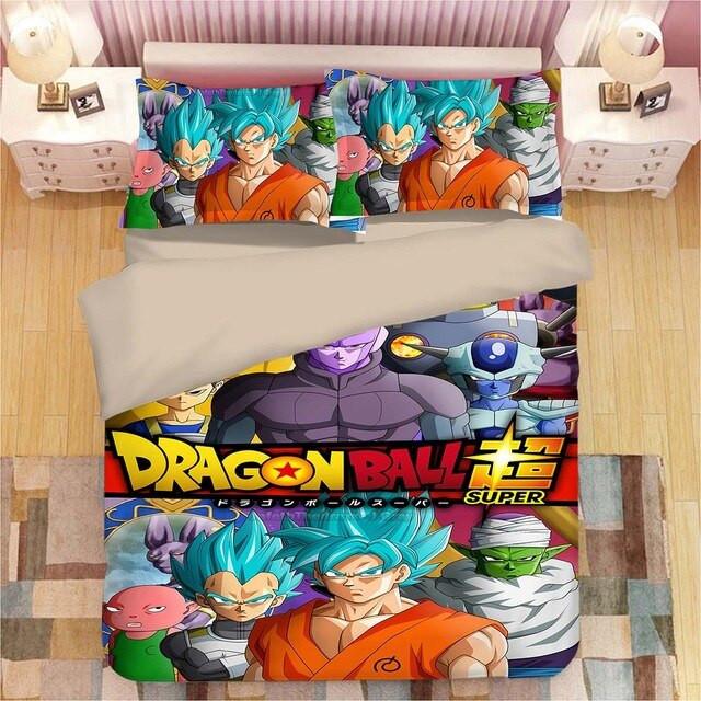 Housse De Couette Dragon Ball Son Goku Vegeta 01 Parure de lit Ensemble De Literie