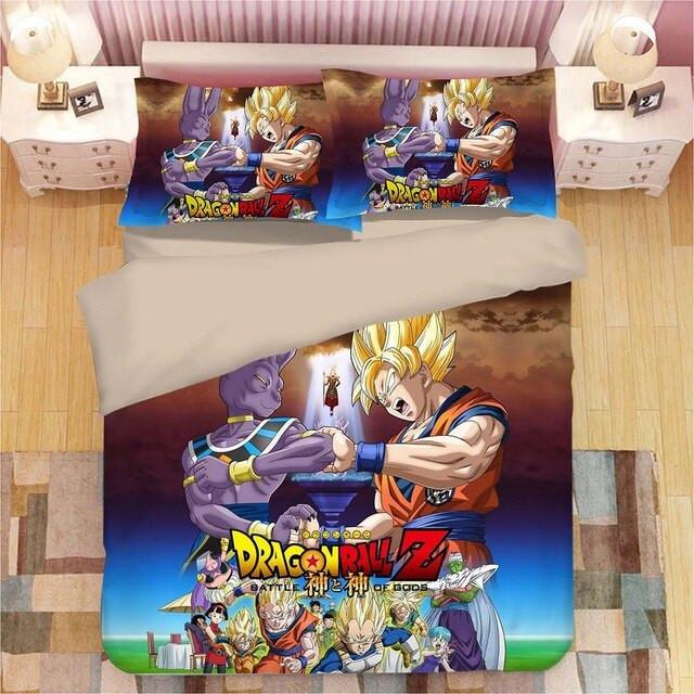 Housse De Couette Dragon Ball Son Goku Vegeta 02 Parure de lit Ensemble De Literie
