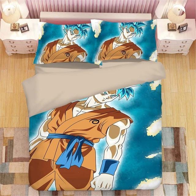 Housse De Couette Dragon Ball Son Goku Vegeta 04 Parure de lit Ensemble De Literie