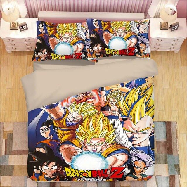 Housse De Couette Dragon Ball Son Goku Vegeta 05 Parure de lit Ensemble De Literie