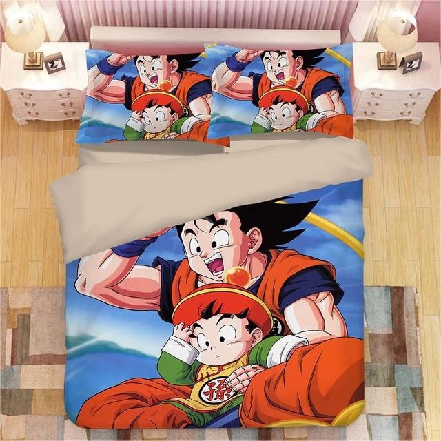 Housse De Couette Dragon Ball Son Goku Vegeta 07 Parure de lit Ensemble De Literie