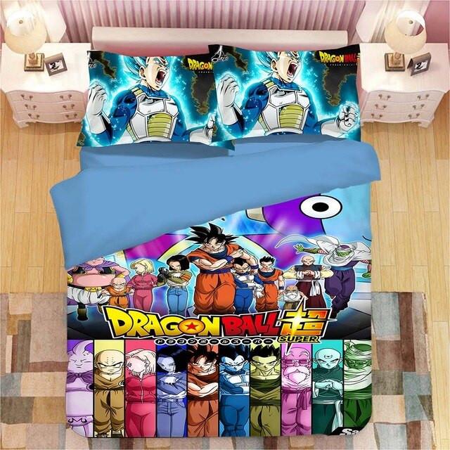 Housse De Couette Dragon Ball Son Goku Vegeta 10 Parure de lit Ensemble De Literie