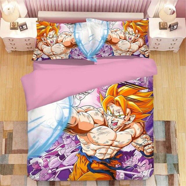 Housse De Couette Dragon Ball Son Goku Vegeta 12 Parure de lit Ensemble De Literie