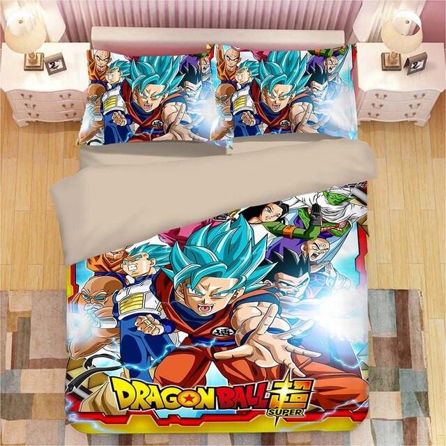 Housse De Couette Dragon Ball Son Goku Vegeta 13 Parure de lit Ensemble De Literie