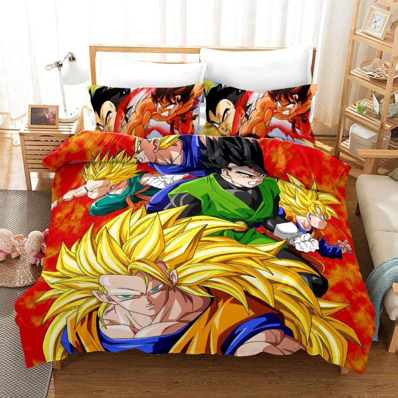 Housse De Couette Dragonball 3 Parure de lit Ensemble De Literie