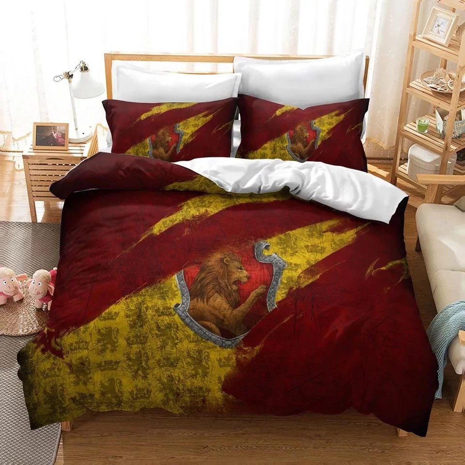 Housse De Couette Harry Potter Gryffondor Parure de lit Ensemble De Literie