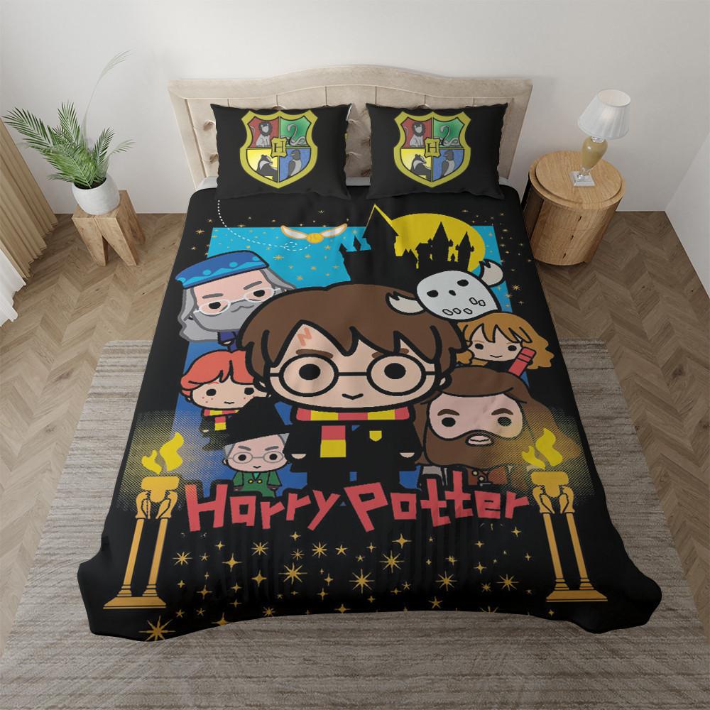 Housse De Couette Harry Potter Harry Potter Chibi Parure de lit Ensemble De Literie