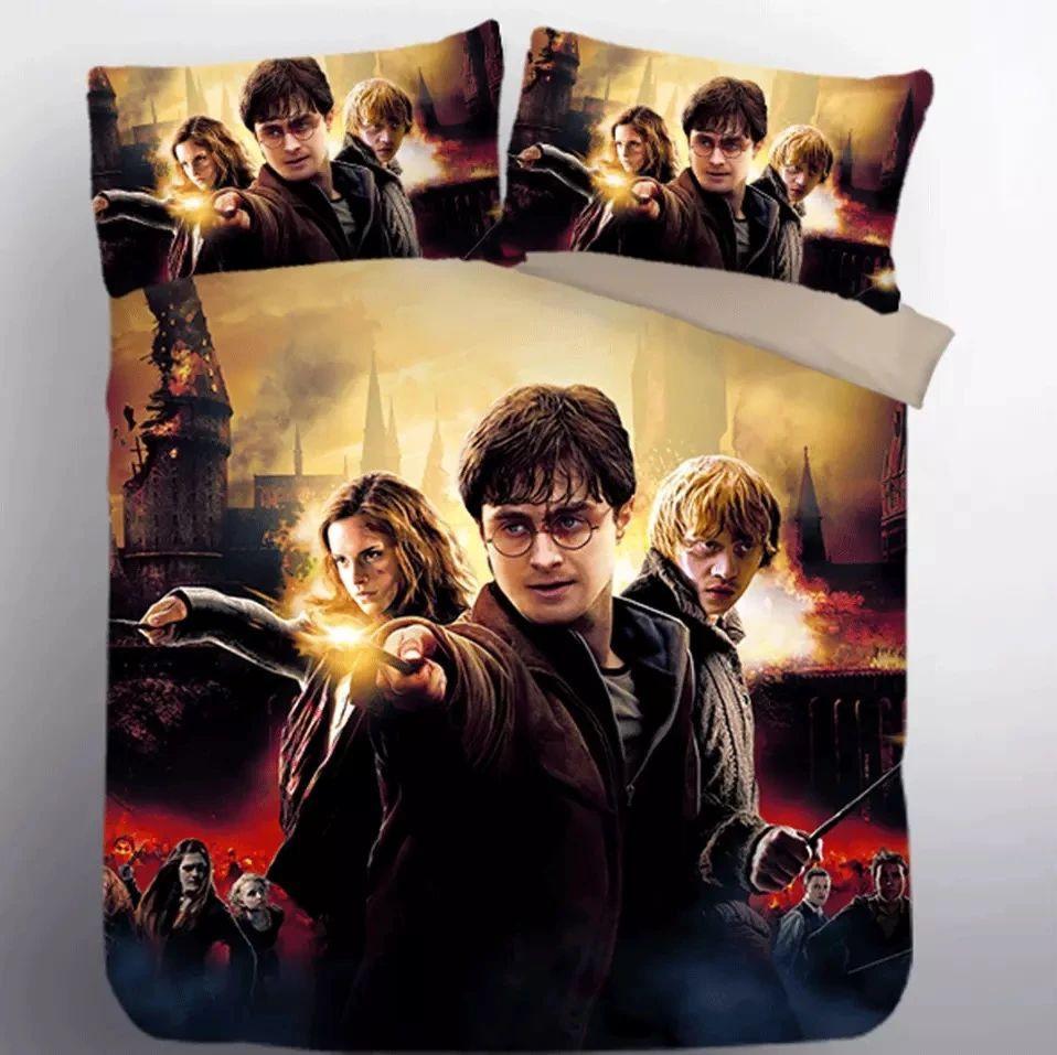 Housse De Couette Harry Potter Poudlard 3 Parure de lit Ensemble De Literie