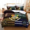 Housse De Couette Harry Potter Poudlard Quatre Maisons Parure de lit Ensemble De Literie