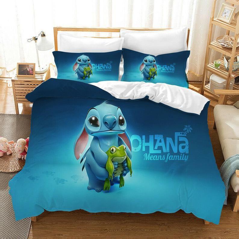 Housse De Couette Lilo Stitch Ohana Signifie Famille Parure de lit Ensemble De Literie Housse De Couette Lilo Stitch Ohana Signifie Famille Parure de lit Ensemble De Literie