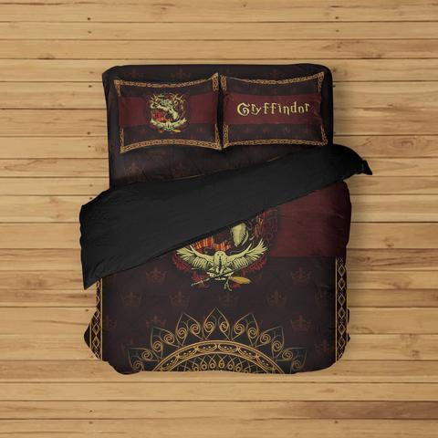 Housse De Couette Mandala Gryffondor Harry Potter Parure de lit Ensemble De Literie