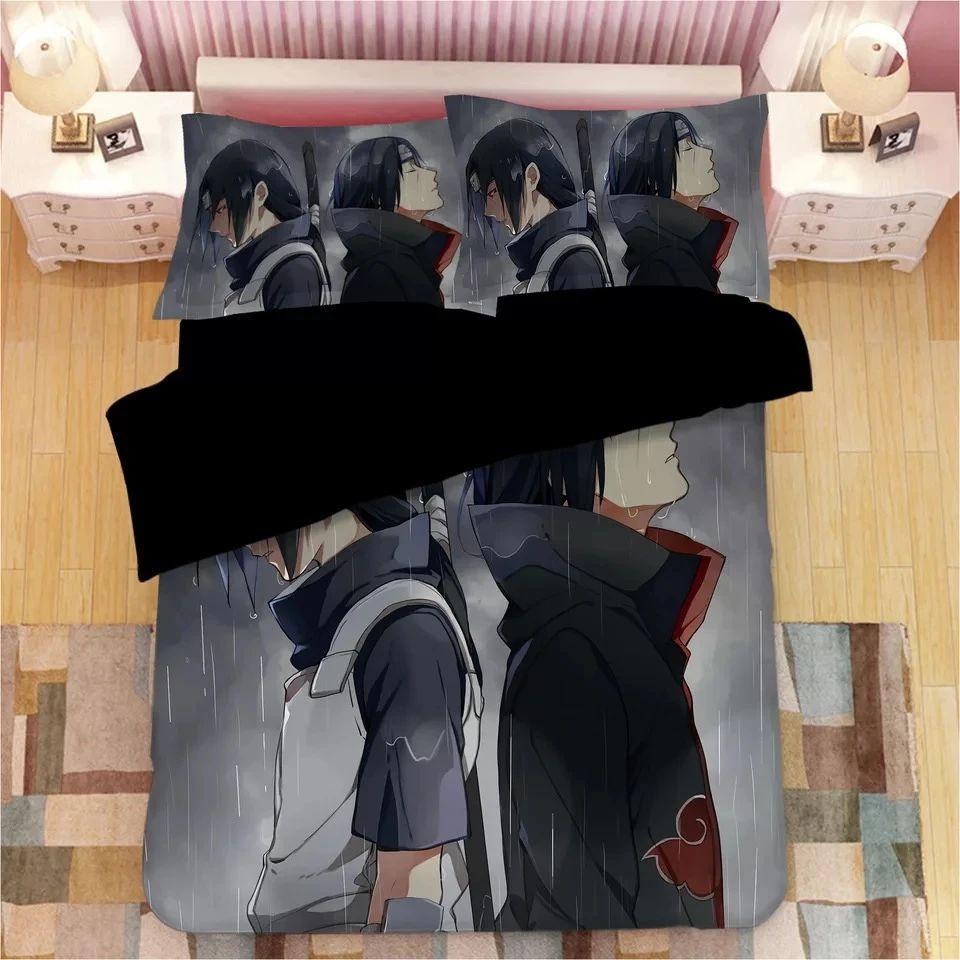 Housse De Couette Naruto Uchiwa Sasuke Parure de lit Ensemble De Literie Housse De Couette Naruto Uchiwa Sasuke Parure de lit Ensemble De Literie