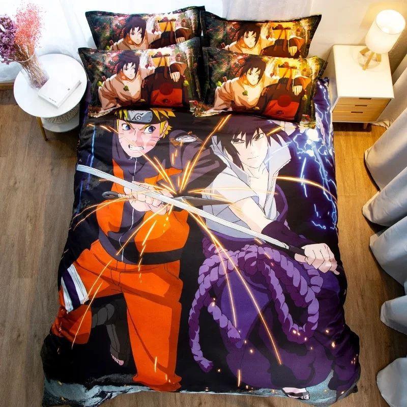 Housse De Couette Naruto Uzumaki Naruto Et Sasuke Se Battent Parure de lit Ensemble De Literie Housse De Couette Naruto Uzumaki Naruto Et Sasuke Se Battent Parure de lit Ensemble De Literie
