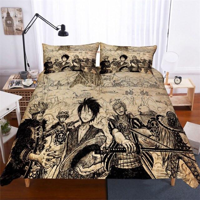 Housse De Couette One Piece 5 Tous Les Personnages Parure de lit Ensemble De Literie Housse De Couette One Piece 5 Tous Les Personnages Parure de lit Ensemble De Literie