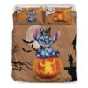 Housse De Couette Stitch Et Chat Halloween Parure de lit Ensemble De Literie