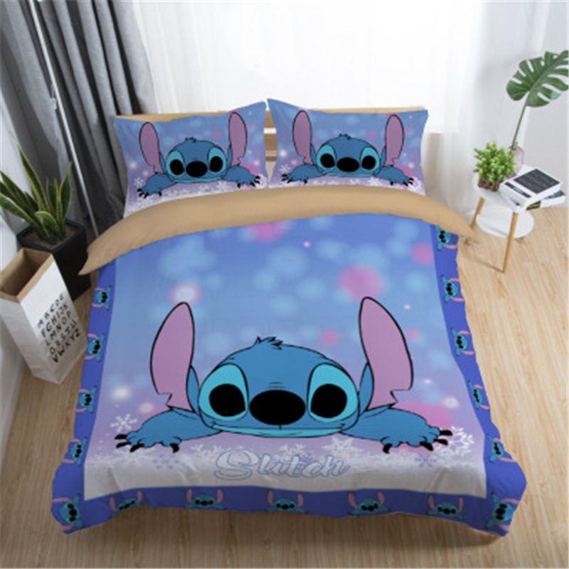 Housse De Couette Stitch Et Lilo 2 Parure de lit Ensemble De Literie