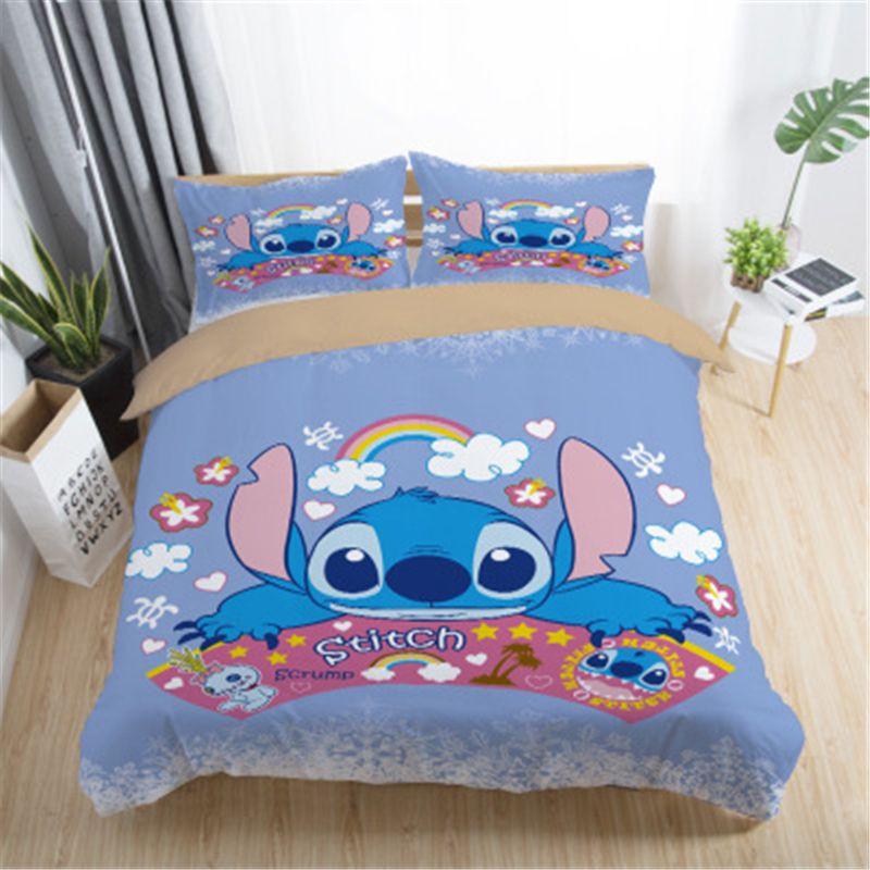 Housse De Couette Stitch Et Lilo 3 Parure de lit Ensemble De Literie