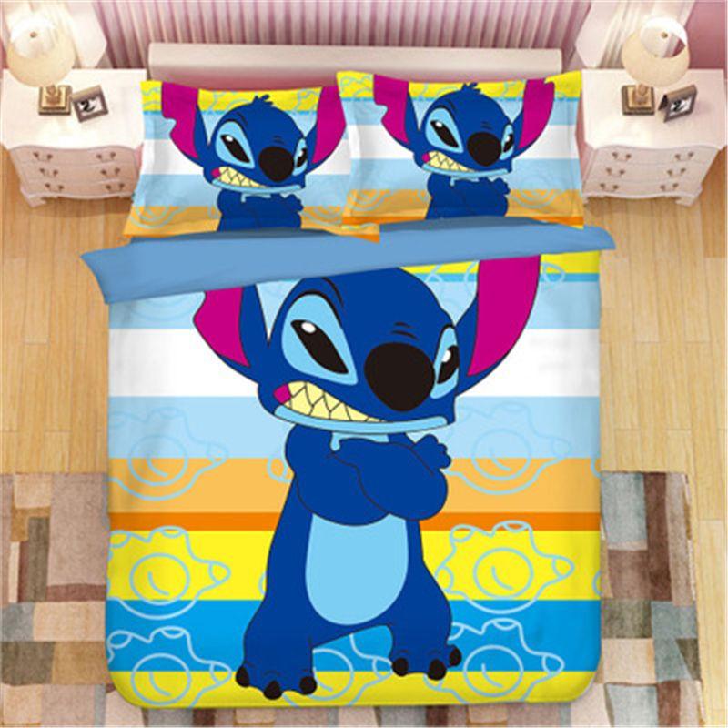 Housse De Couette Stitch Et Lilo 4 Parure de lit Ensemble De Literie