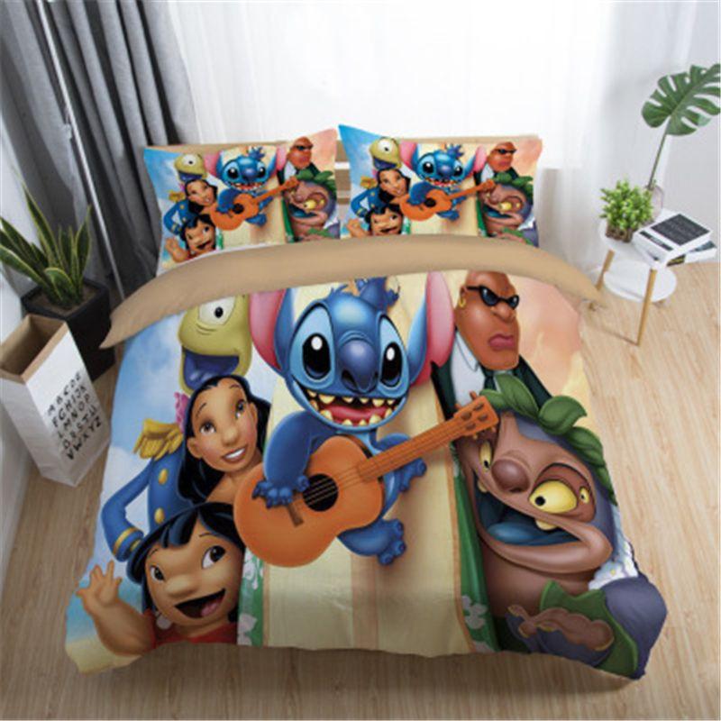 Housse De Couette Stitch Et Lilo 6 Parure de lit Ensemble De Literie