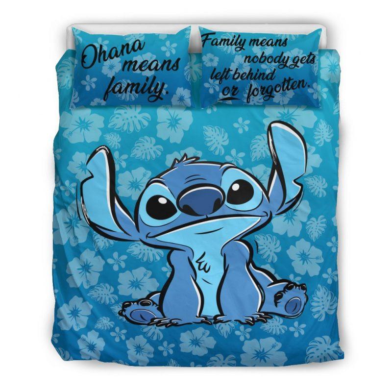 Housse De Couette Stitch Ohana Signifie Famille 2229 Parure de lit Ensemble De Literie