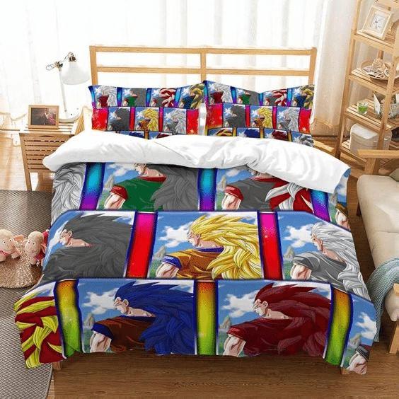 Parure de lit Amant de Dragon Ball 4 Housse De Couette Ensemble De Literie