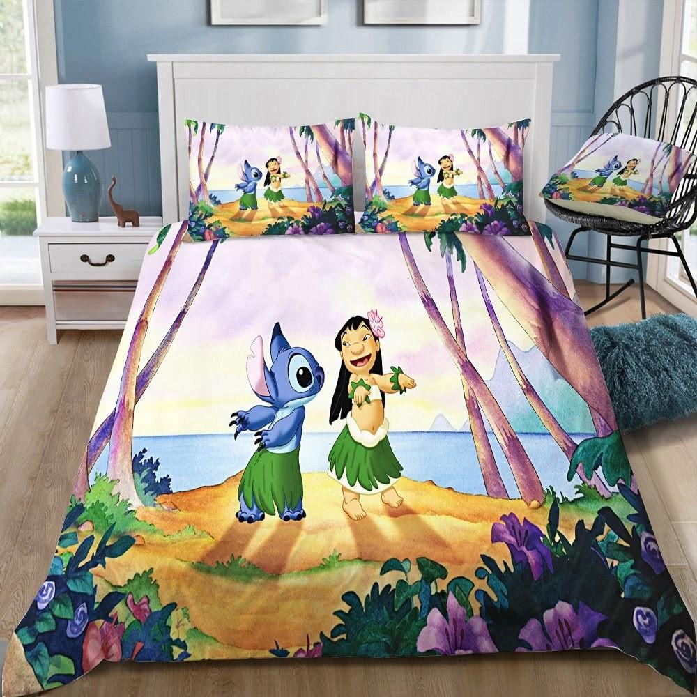 Parure de lit Disney Stitch et Lilo Ohana Hawaï Housse De Couette Ensemble De Literie Parure de lit Disney Stitch et Lilo Ohana Hawaï Housse De Couette Ensemble De Literie