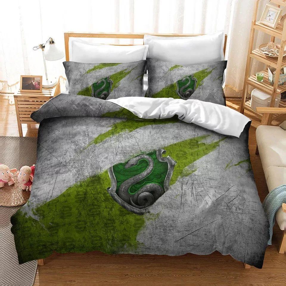 Parure de lit Harry Potter Serpentard 3 Housse De Couette Ensemble De Literie