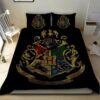 Parure de lit Harry Potter, logo de l'école de Poudlard Housse De Couette Ensemble De Literie