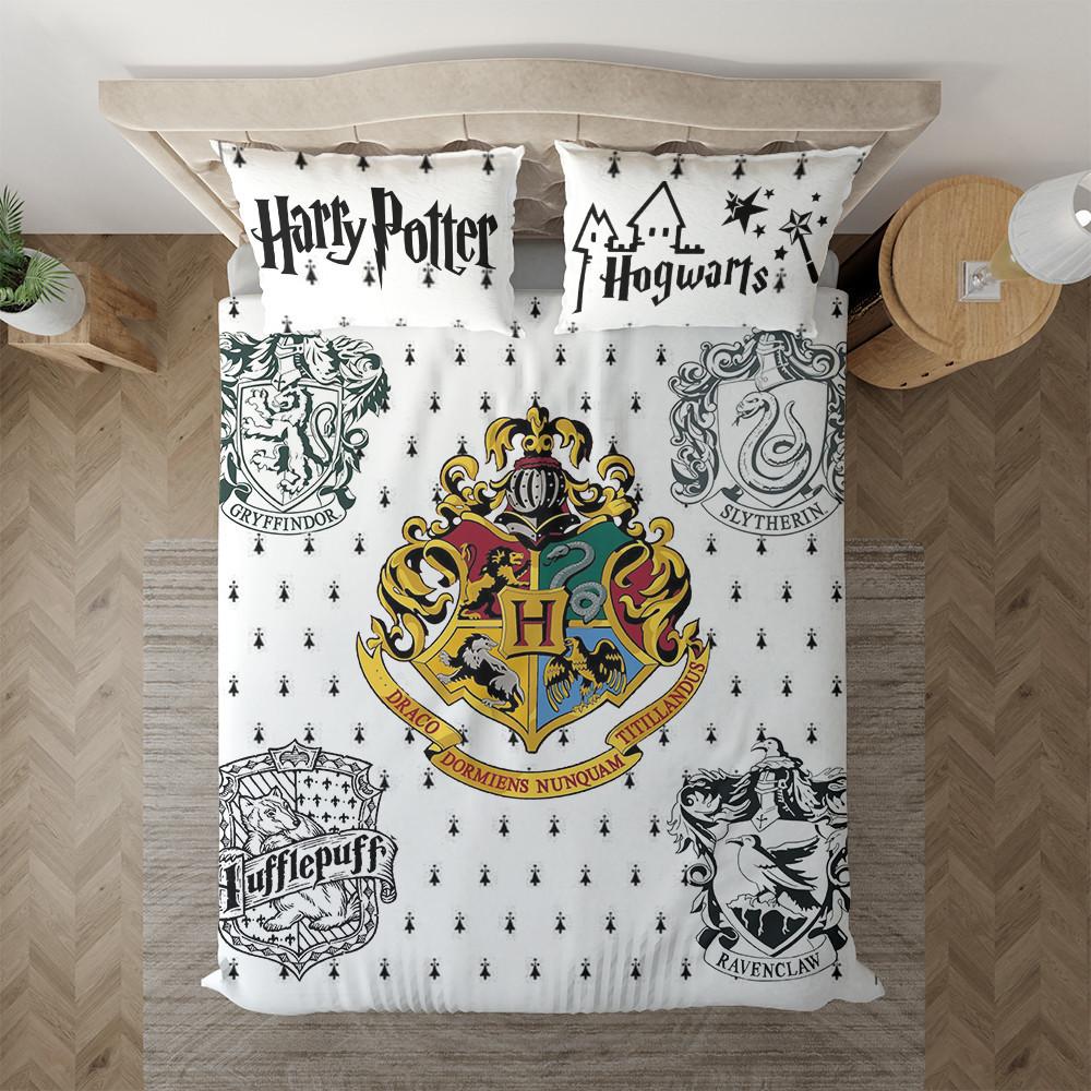 Parure de lit Harry Potter, sceaux de Poudlard Housse De Couette Ensemble De Literie