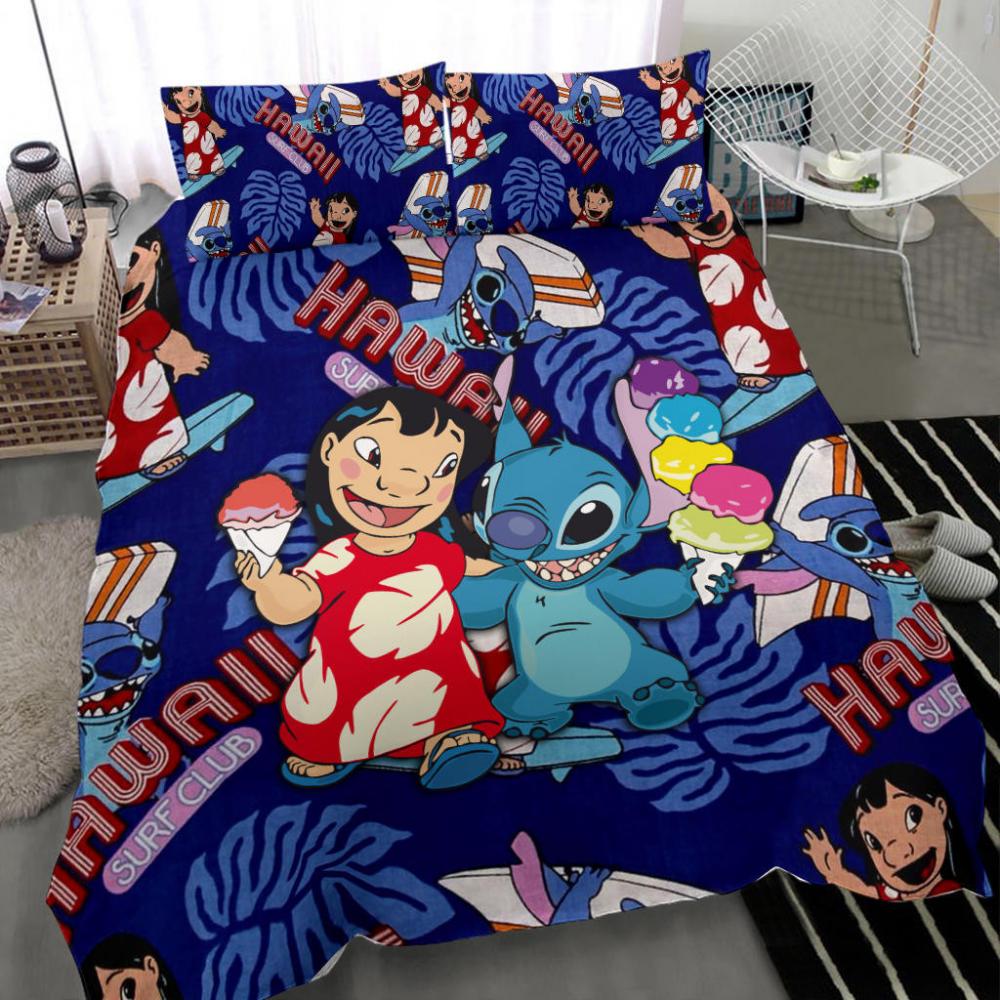 Parure de lit Lilo et Stitch Hawaï Housse De Couette Ensemble De Literie Parure de lit Lilo et Stitch Hawaï Housse De Couette Ensemble De Literie