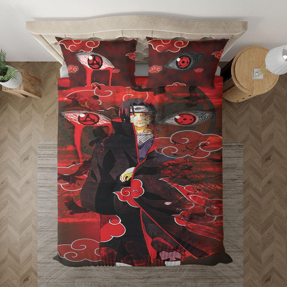 Parure de lit Naruto, Uchiwa Itachi Mangekyou Sharingan Housse De Couette Ensemble De Literie Parure de lit Naruto, Uchiwa Itachi Mangekyou Sharingan Housse De Couette Ensemble De Literie