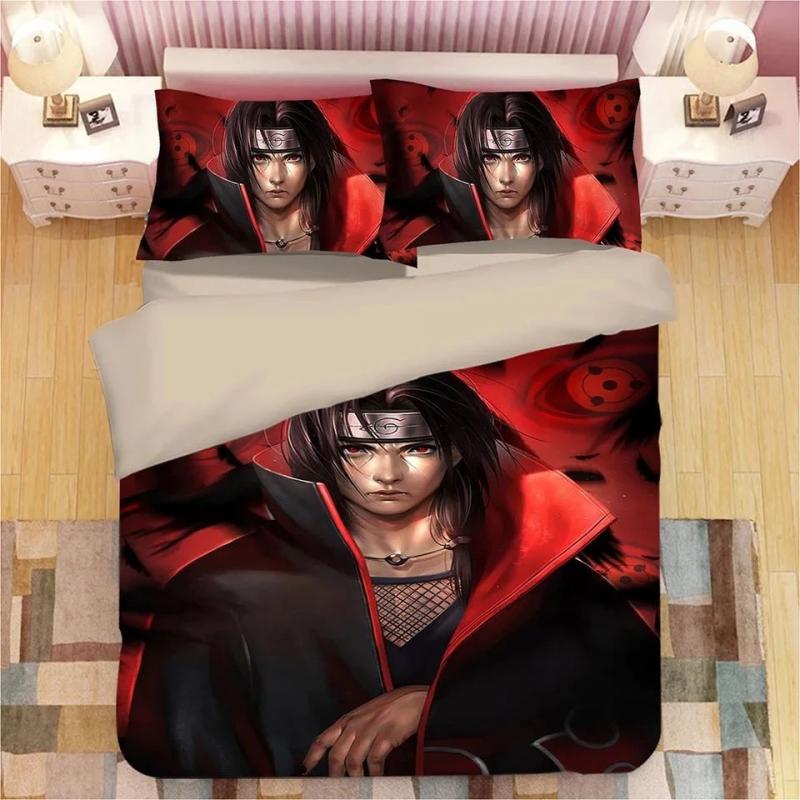 Parure de lit Naruto Uzumaki Naruto Itachi Uchiwa Housse De Couette Ensemble De Literie Parure de lit Naruto Uzumaki Naruto Itachi Uchiwa Housse De Couette Ensemble De Literie