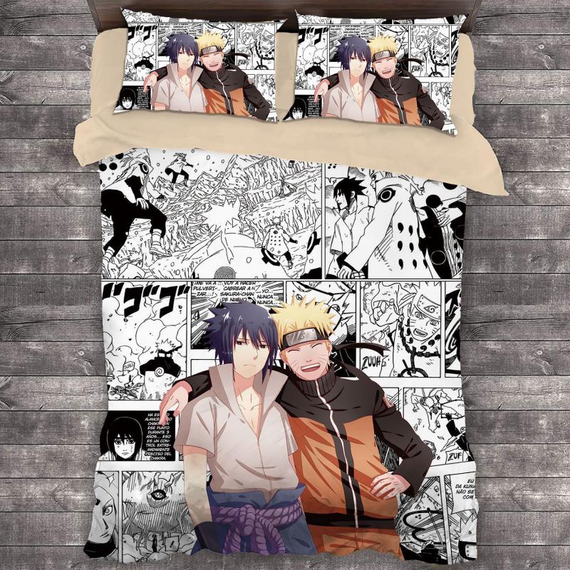 Parure de lit Naruto comique Housse De Couette Ensemble De Literie Parure de lit Naruto comique Housse De Couette Ensemble De Literie