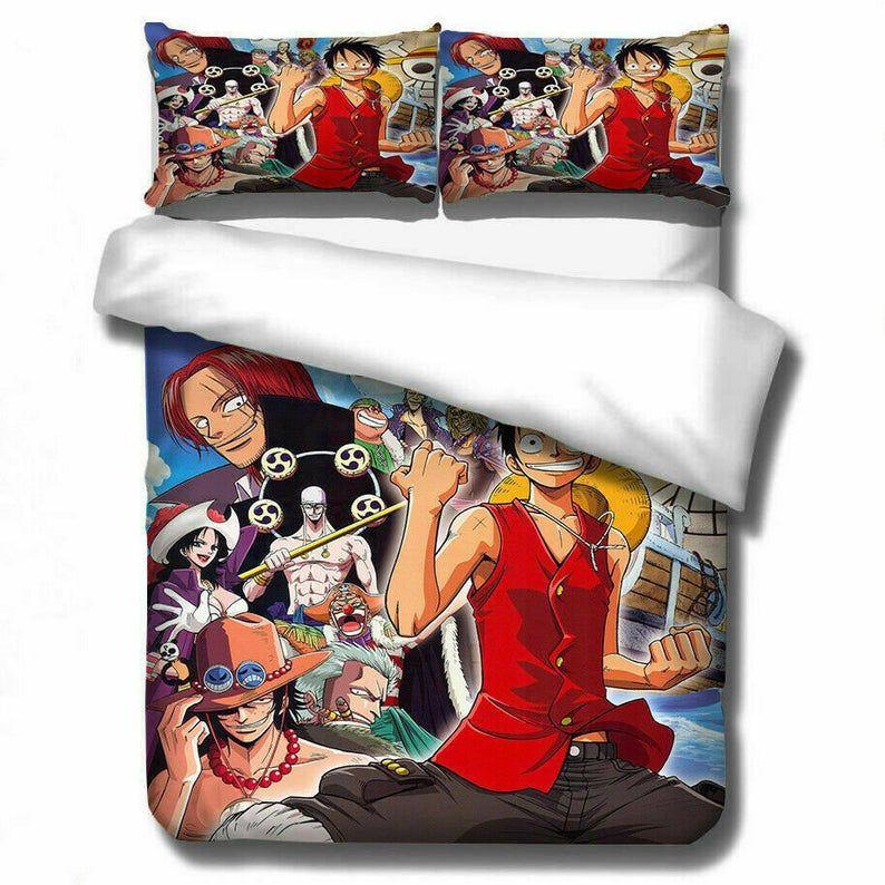 Parure de lit One Piece MOnkey D.Luffy Shanks Housse De Couette Ensemble De Literie Parure de lit One Piece MOnkey D.Luffy Shanks Housse De Couette Ensemble De Literie