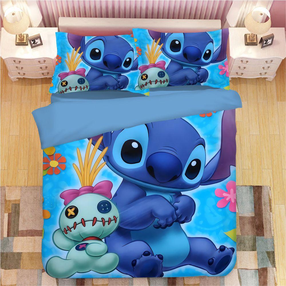 Parure de lit Point De Point Et Lilo 14 Housse De Couette Ensemble De Literie