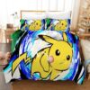 Parure de lit Pokemon Pikachu 6 2 Housse De Couette Ensemble De Literie