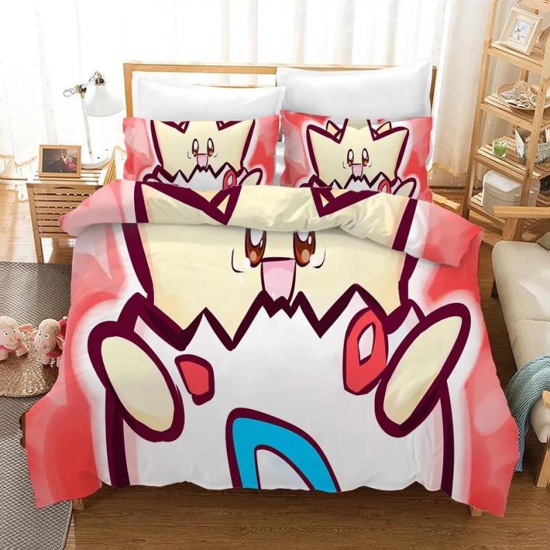 Parure de lit Pokemon Pikachu, togepi pokemon Housse De Couette Ensemble De Literie Parure de lit Pokemon Pikachu, togepi pokemon Housse De Couette Ensemble De Literie
