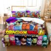 Parure de lit Son Goku Dragon Ball Manga Housse De Couette Ensemble De Literie