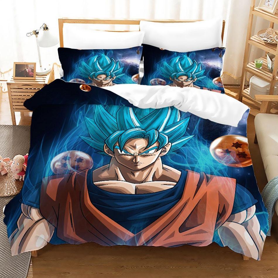 Parure de lit Son Goku Dragon Ball Z 4 Housse De Couette Ensemble De Literie