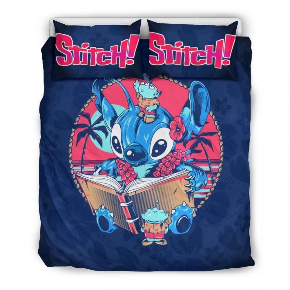 Parure de lit Stitch Disney, Stitch Aloha Lecture Housse De Couette Ensemble De Literie Parure de lit Stitch Disney, Stitch Aloha Lecture Housse De Couette Ensemble De Literie